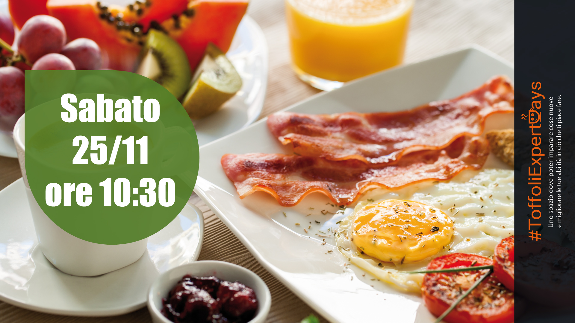tra colazione e pranzo, the brunch